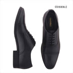 Luxury Shoes: Cobbble Fusion Genuine Leather Brogue Shoes - Black