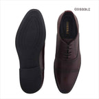 Luxury Shoes: Cobbble Fusion Genuine Leather Brogue Shoes - Cherry