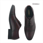 Luxury Shoes: Cobbble Fusion Genuine Leather Brogue Shoes - Cherry