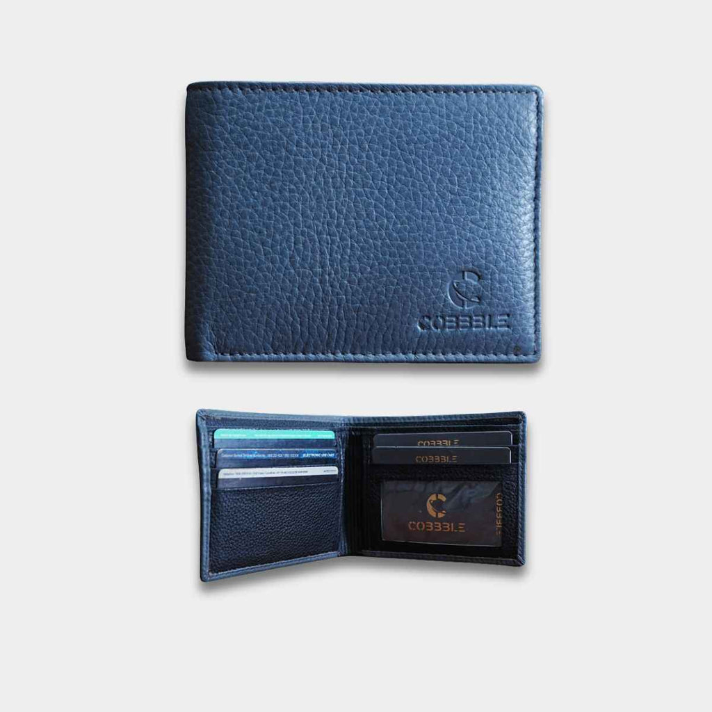 Cobbble Duo Leather Wallet - Grey