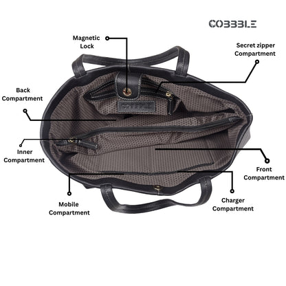 Cobbble Classic Tote Bag - Black