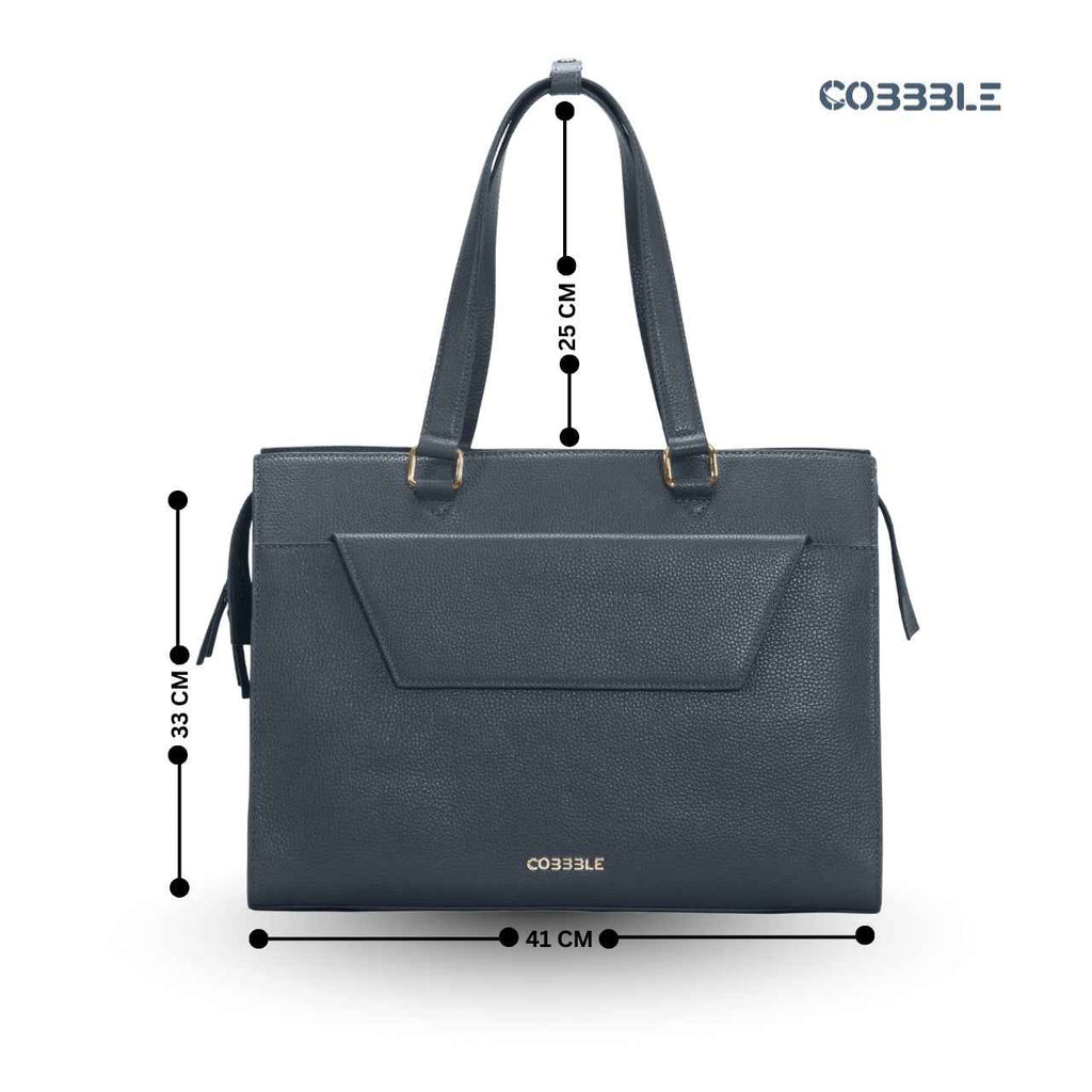 Luxury Laptop Bags for Women - Cobbble Woman Shoulder Bag in Grey