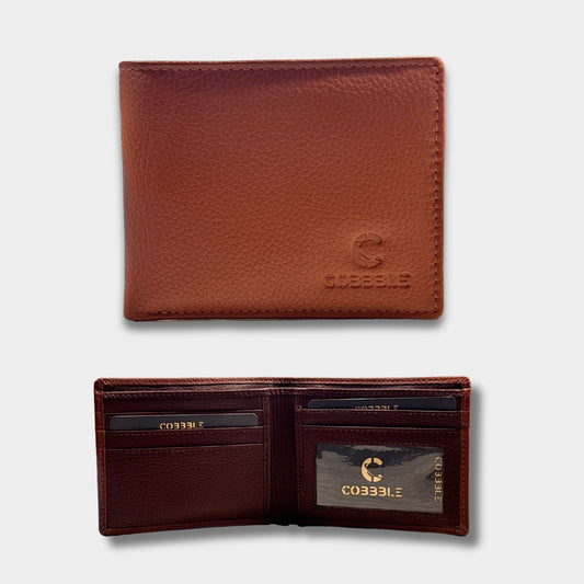 Cobbble Duo Leather Wallet - Tan