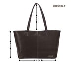 Leather Laptop Bags For Women - Cobbble Classic Tote Bag - Dark Brown