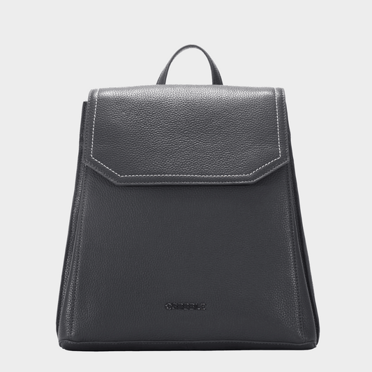 Cobbble Woman Mabel Flap Backpack – Gray, Tab Sleeve