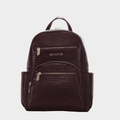 Luxury Backpack for Women - Cobbble Croco Day Backpack in Cherry