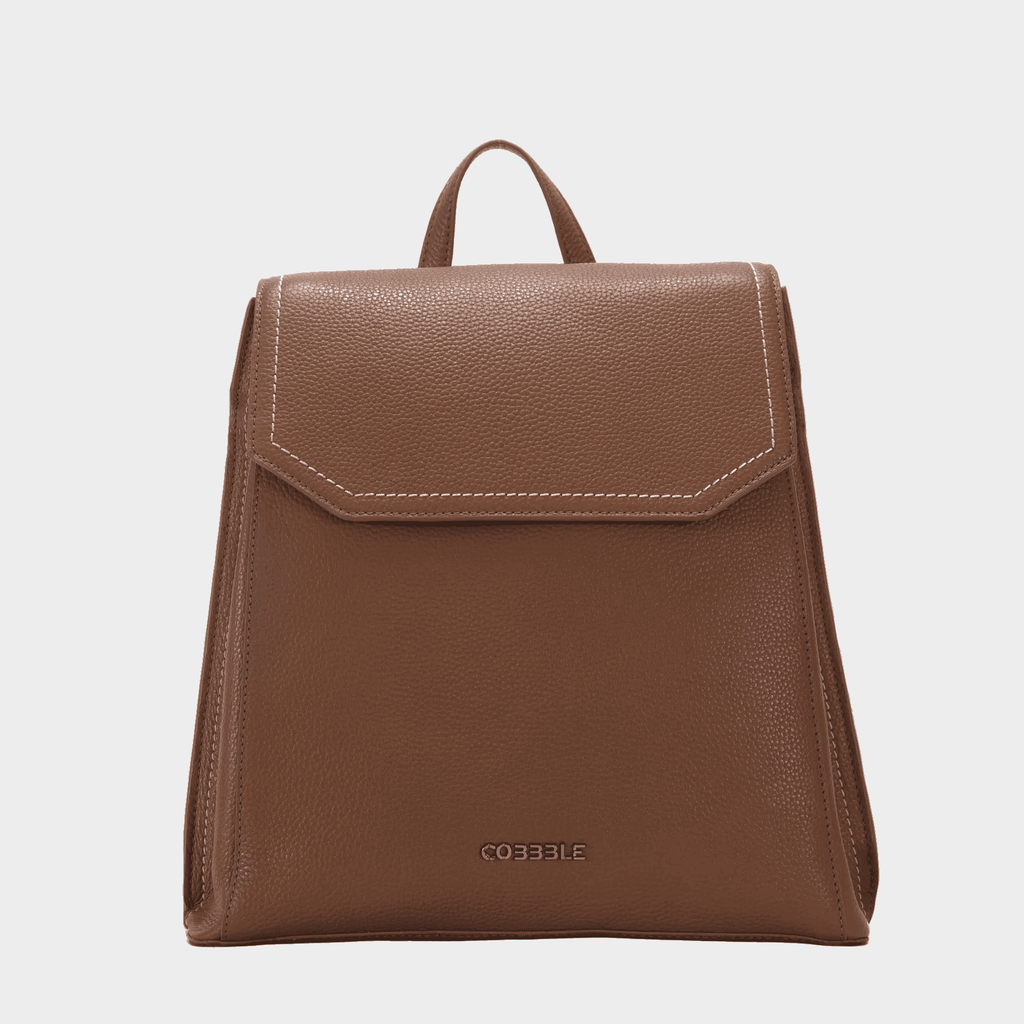 Leather Backpack for Women - Cobbble Mabel Flap Backpack