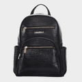 Luxury Backpack for Women - Cobbble Croco Day Backpack in Black