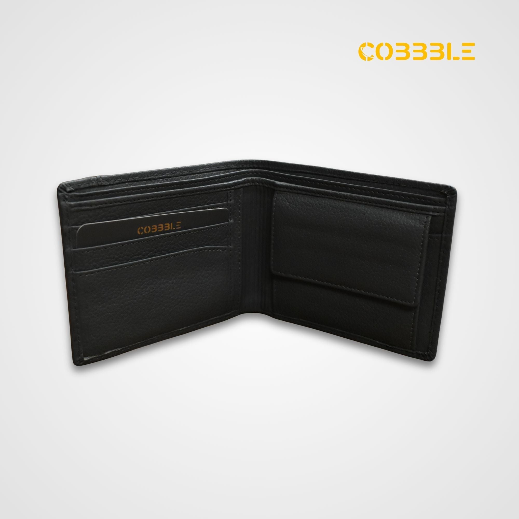 Classic Men’s Leather Bifold Wallet - Grey