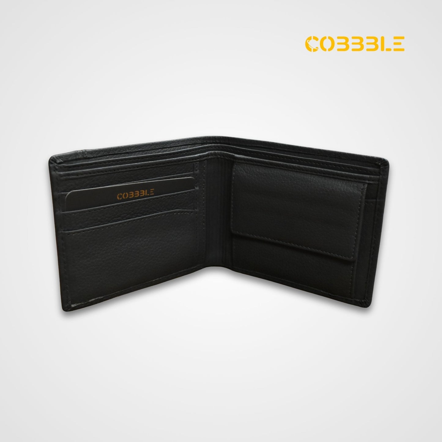 Classic Men’s Leather Bifold Wallet - Grey