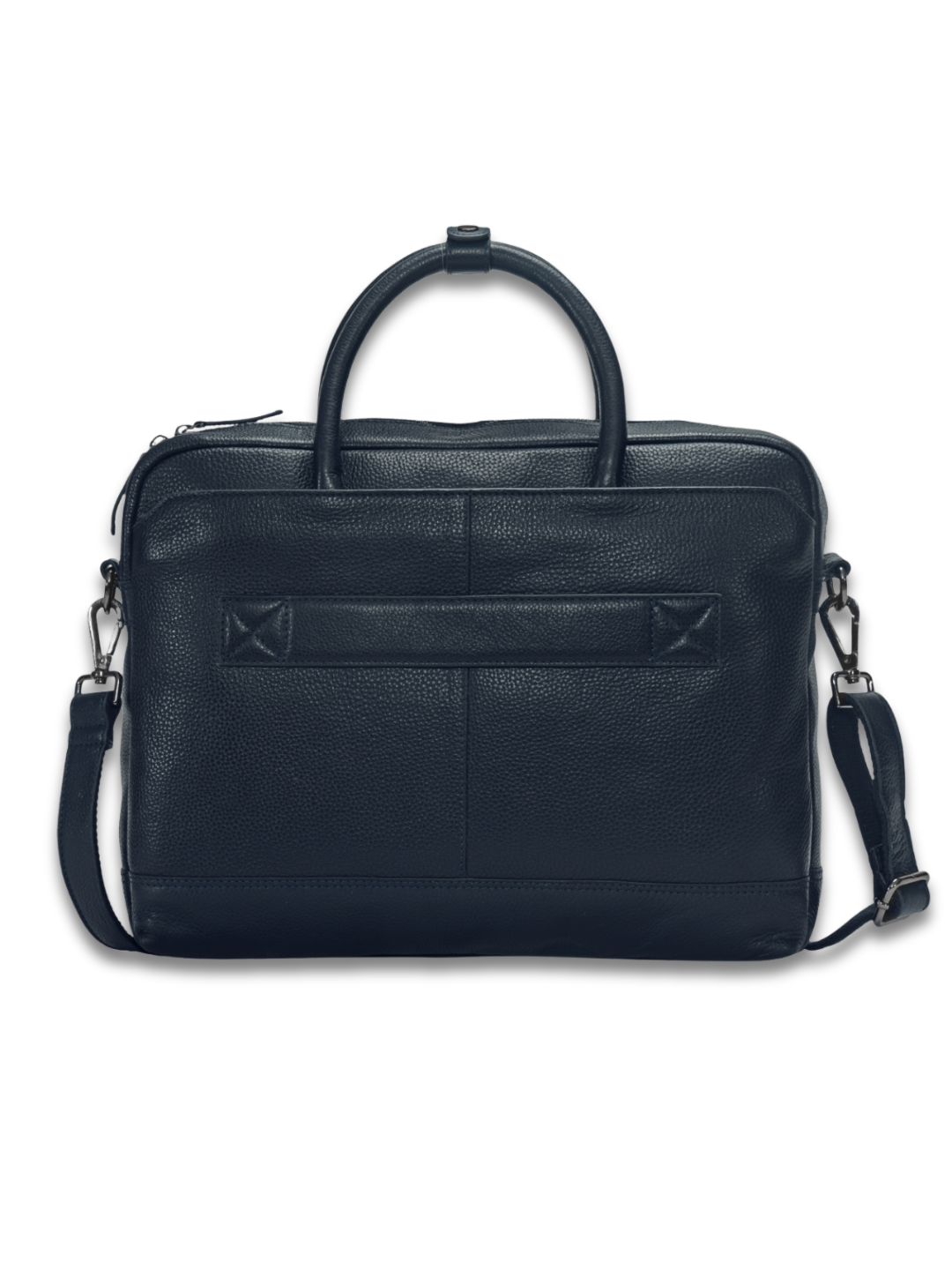 Cobbble Flat Grain Cambridge Laptop Briefcase - Blue