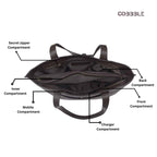 Luxury Shoulder Bag - Cobbble Woman Metro Shoulder Bag in Dark Brown