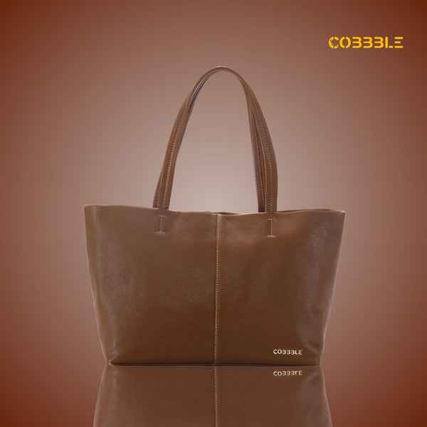 Cobbble Classic Tote Bag - Tan