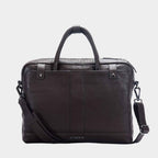 Luxury Laptop Bag - Cobbble Cambridge Dark Brown Briefcase