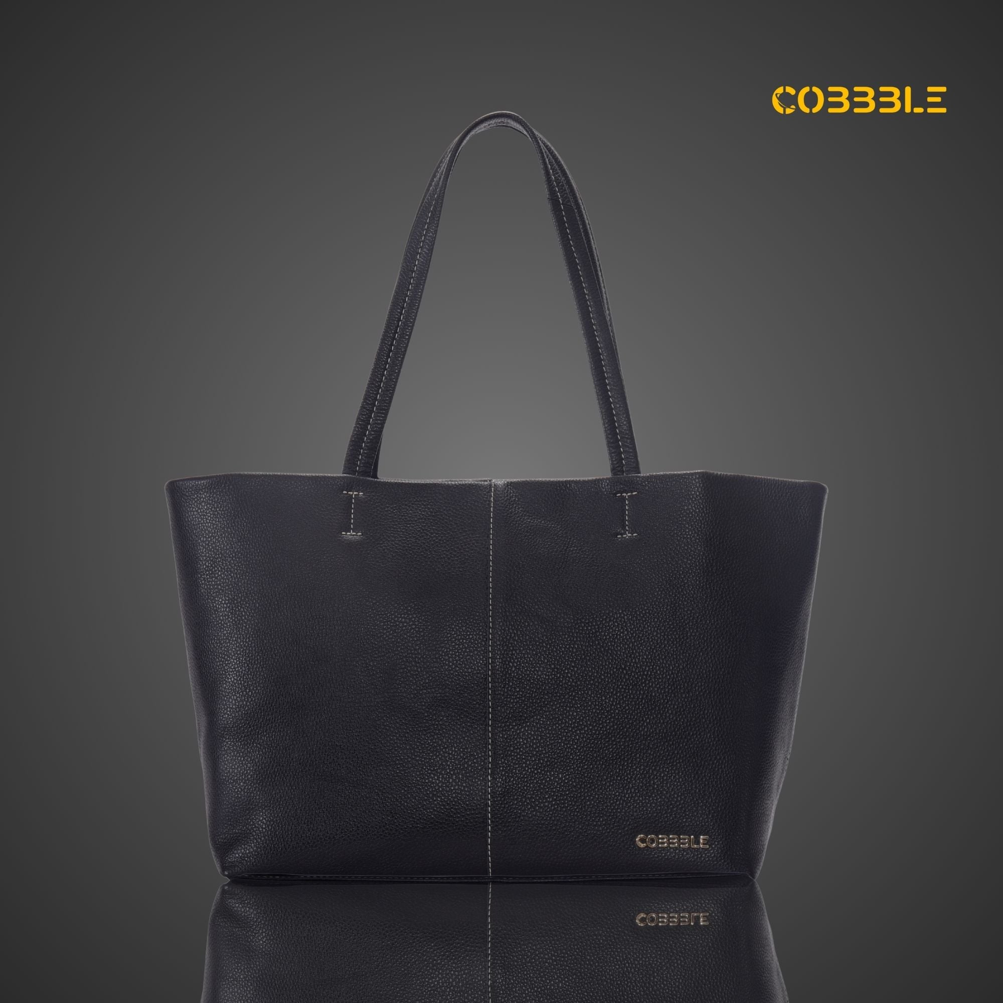 Cobbble Classic Tote Bag - Black