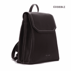 Leather Backpack for Women - Cobbble Mabel Flap Backpack in Dark Brown