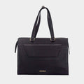 Women's Luxury Bags - Cobbble Woman Shoulder Laptop Bag - Black, Multi-Pocket
