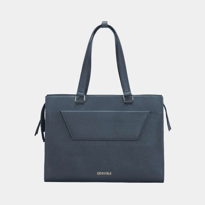 Cobbble Woman Shoulder Laptop Bag - Grey , Multi-Pocket