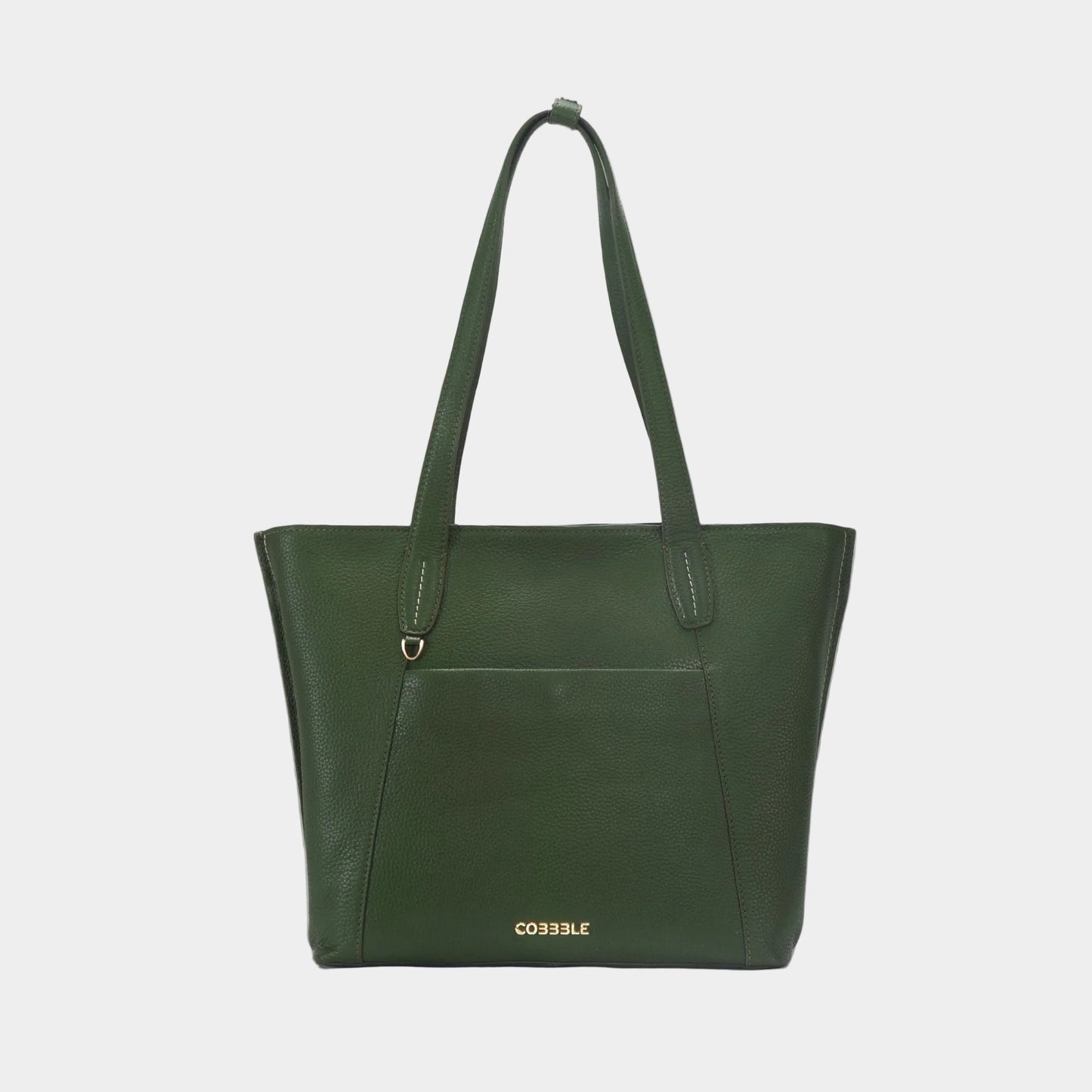 Cobbble Woman Metro Shoulder Bag - Olive Green , Multi-Pocket