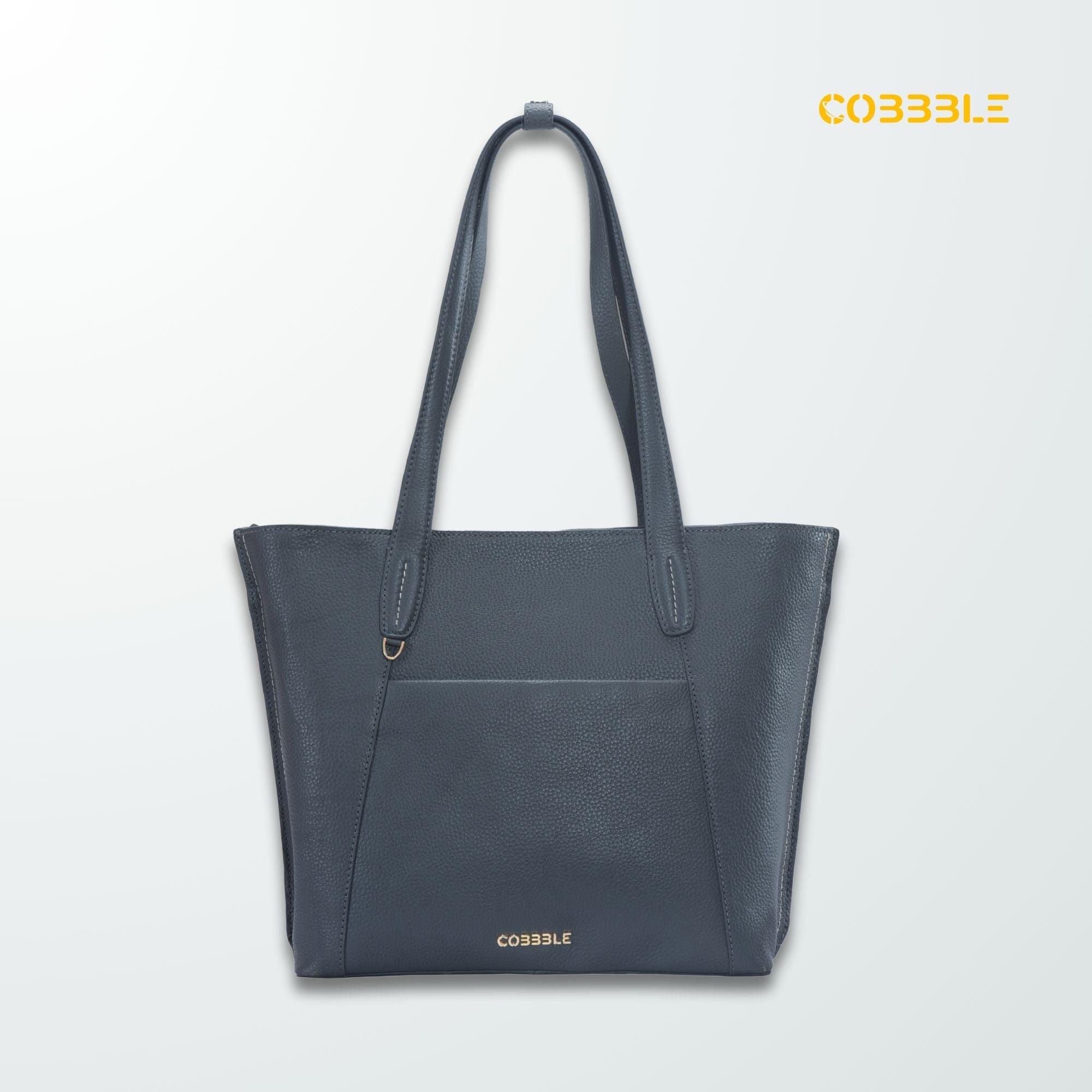 Cobbble Woman Metro Shoulder Bag - Grey, Multi-Pocket