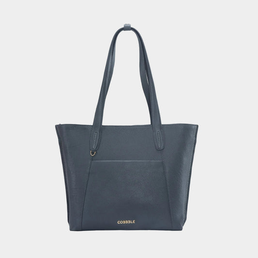 Cobbble Woman Metro Shoulder Bag - Grey, Multi-Pocket