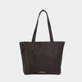 Luxury Shoulder Bag - Cobbble Woman Metro Shoulder Bag in Dark Brown