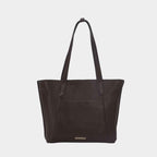 Luxury Shoulder Bag - Cobbble Woman Metro Shoulder Bag in Dark Brown