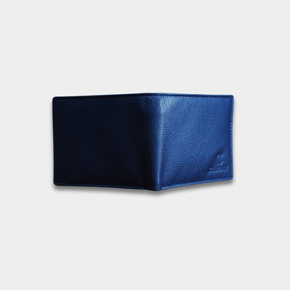 Cobbble Duo Leather Wallet - Blue