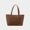 Leather Tote Bag for Women - Cobbble Classic Tote Bag - Tan