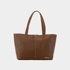 Leather Tote Bag for Women - Cobbble Classic Tote Bag - Tan