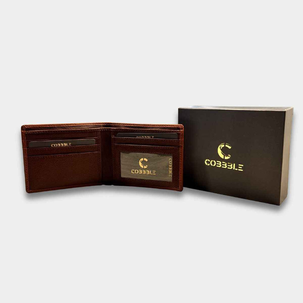 Cobbble Duo Leather Wallet - Tan