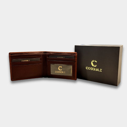 Cobbble Duo Leather Wallet - Tan