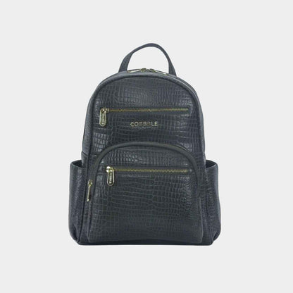 Cobbble Woman Croco Day Backpack - Grey, Multi-Pocket