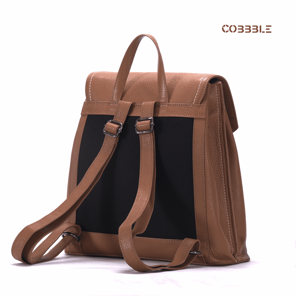 Leather Backpack for Women - Cobbble Mabel Flap Backpack