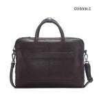Luxury Laptop Bag - Cobbble Cambridge Dark Brown Briefcase