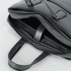 Cobbble Croco Executive Laptop Briefcase - Grey Leather