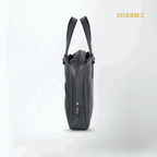 Cobbble Croco Executive Laptop Briefcase - Grey Leather
