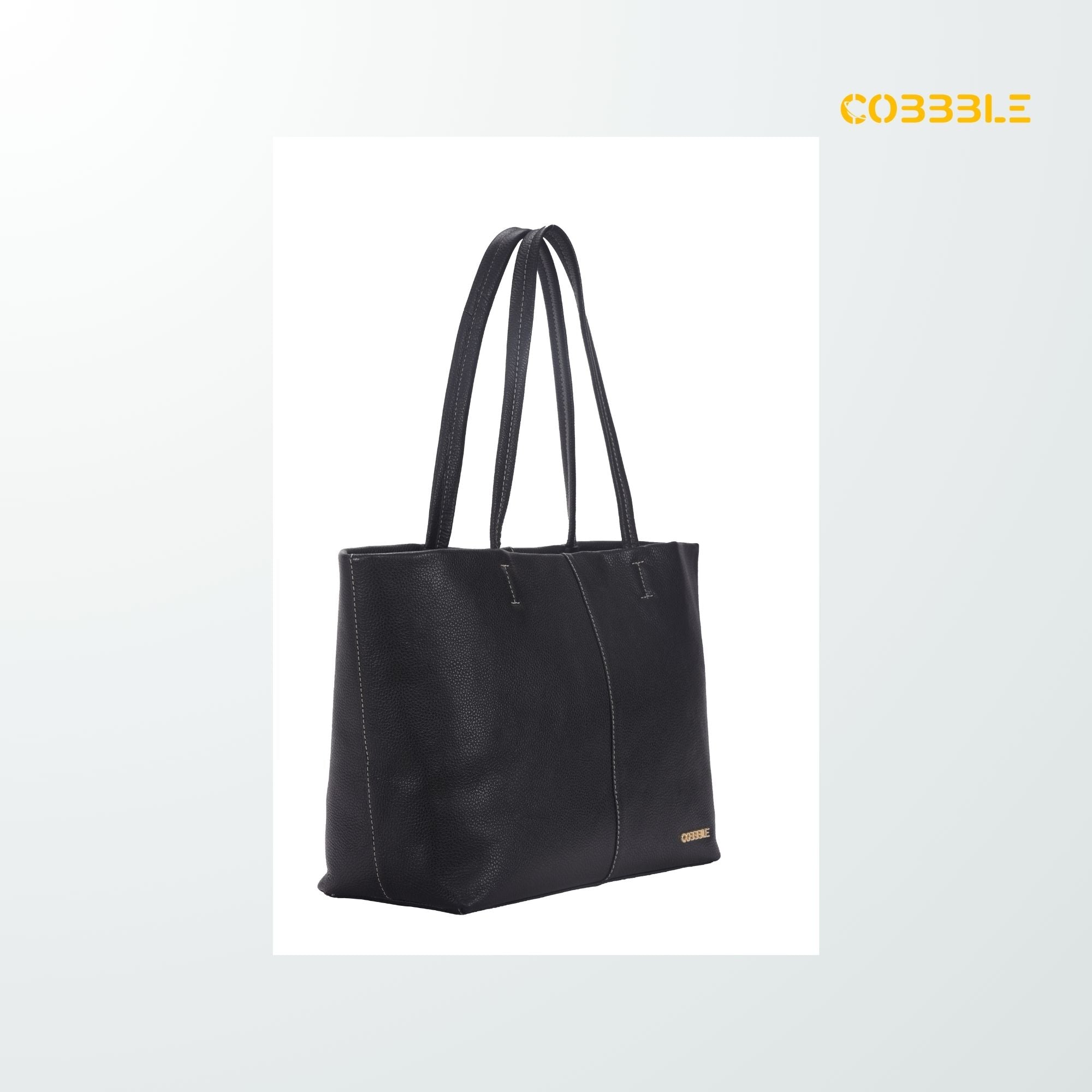 Cobbble Classic Tote Bag - Black