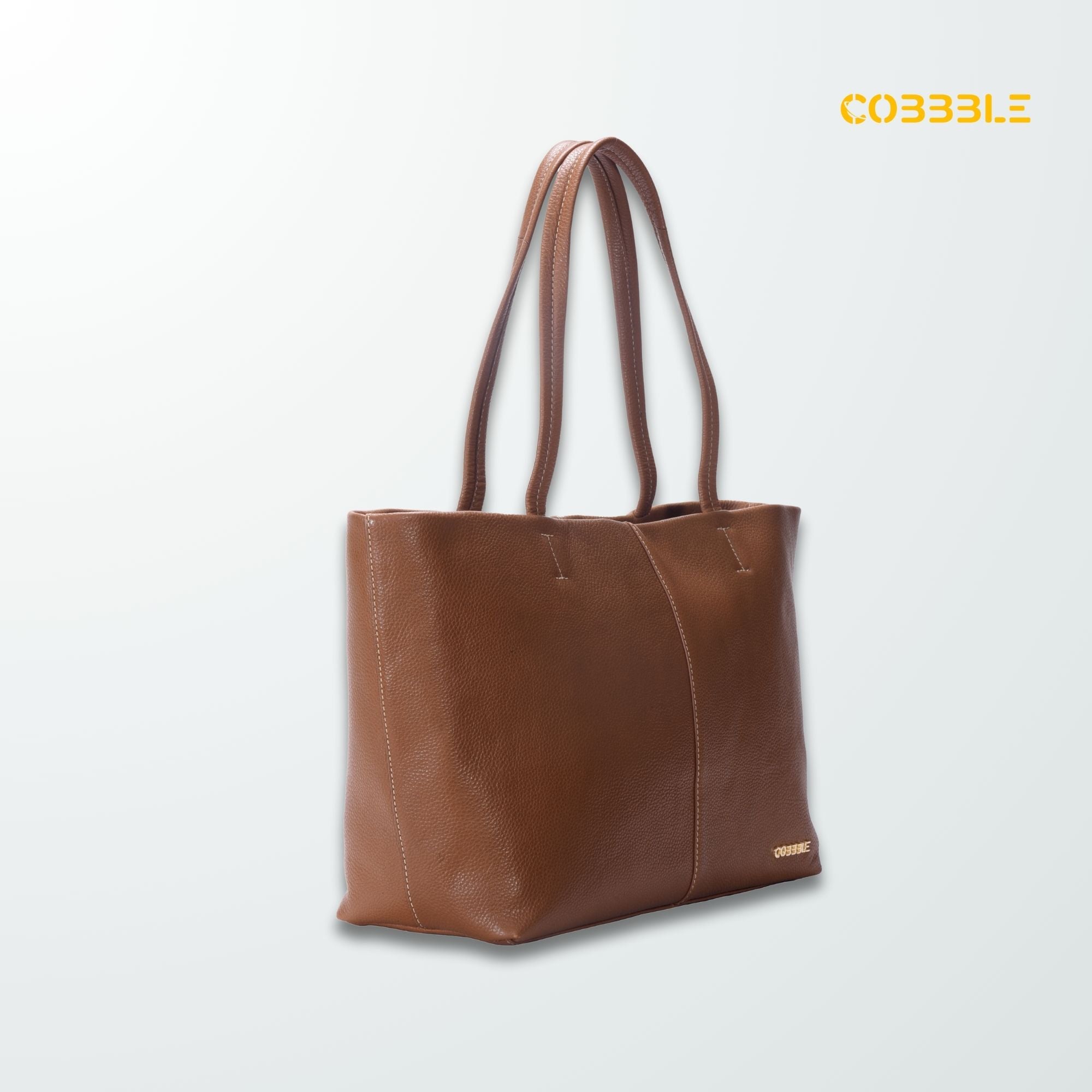 Cobbble Classic Tote Bag - Tan