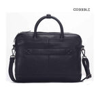 Luxury Laptop Bag - Cobbble Flat Grain Cambridge Laptop Briefcase - Black
