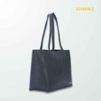 Cobbble Classic Leather Tote Bag - Grey