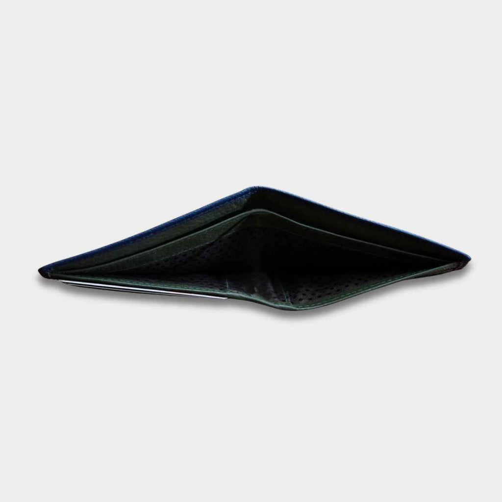 Cobbble Duo Leather Wallet - Blue