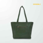 Luxury Shoulder Bag - Cobbble Woman Metro Shoulder Bag in Olive Green