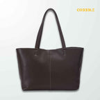 Leather Laptop Bags For Women - Cobbble Classic Tote Bag - Dark Brown