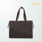 Women's Laptop Bags - Cobbble Woman Shoulder Laptop Bag - Dark Brown