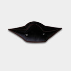 Cobbble Crest Leather Trifold Wallet - Brown