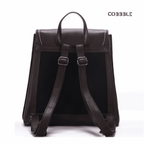 Leather Backpack for Women - Cobbble Mabel Flap Backpack in Dark Brown