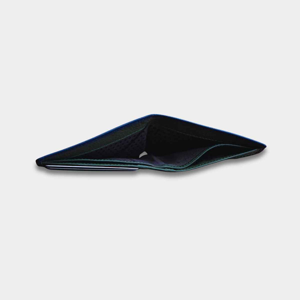 Cobbble Duo Leather Wallet - Blue