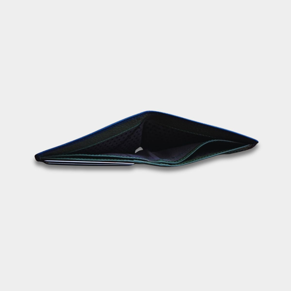 Cobbble Duo Leather Wallet - Blue