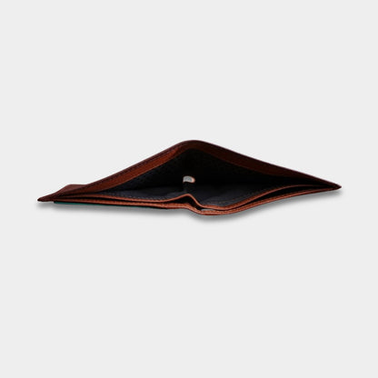 Cobbble Duo Leather Wallet - Brown